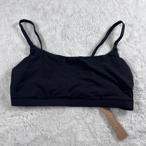 SKIMS Fits Everybody Maternity Nursing Scoop Bralette Onyx Black SP-SCP-9406W M